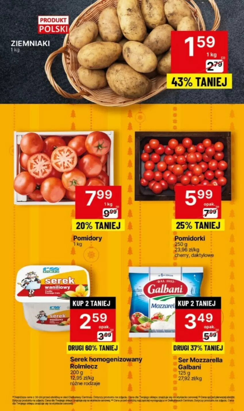 Gazetka promocyjna Delikatesy Centrum - ważna 11.12 do 13.12.2023 - strona 8 - produkty: Galbani, Miecz, Mozzarella, Pomidorki, Rum, Ser, Serek, Serek homogenizowany