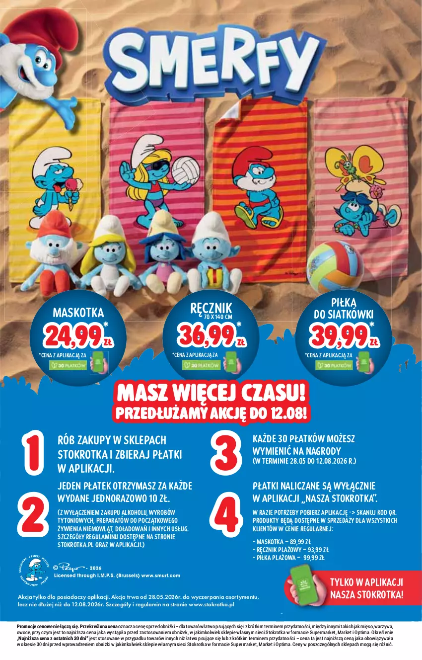 Gazetka promocyjna Stokrotka - Market - ważna 23.07 do 29.07.2026 - strona 24 - produkty: Mięso, Optima, Owoce, Ręcznik, Warzywa