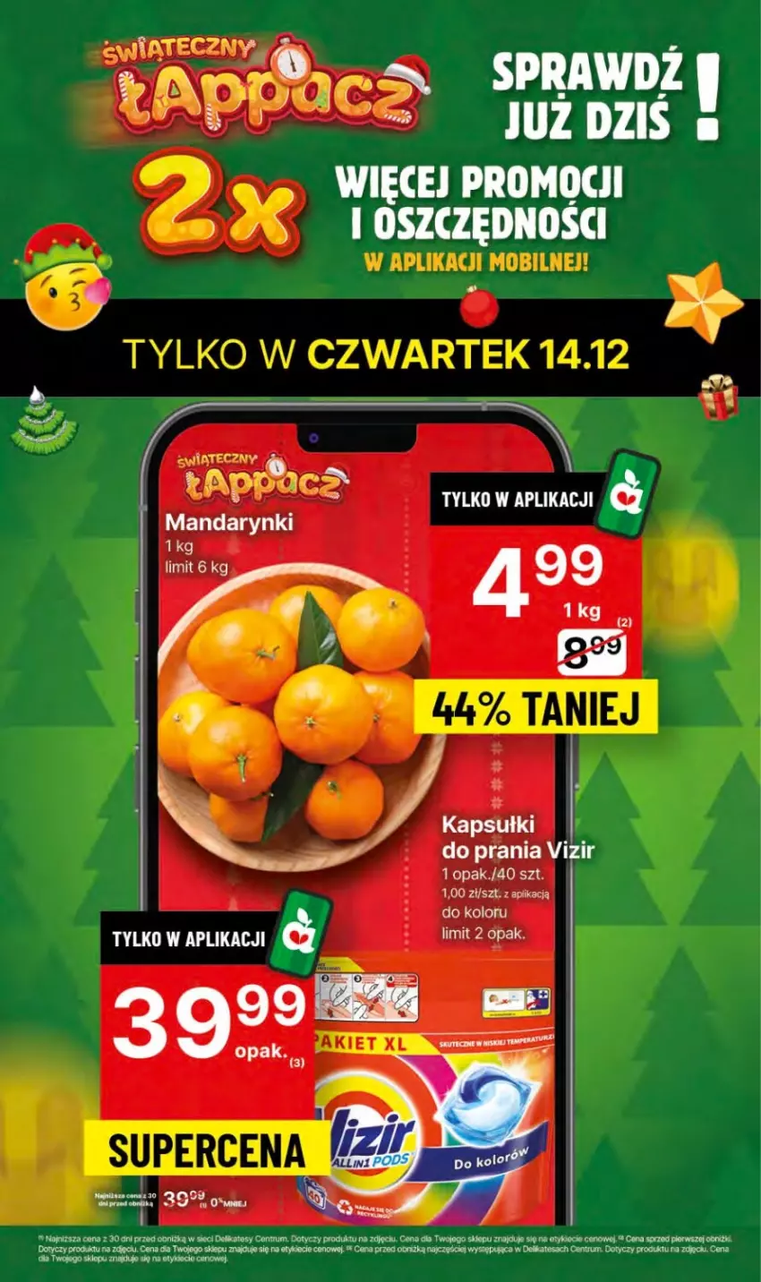 Gazetka promocyjna Delikatesy Centrum - Dyskontowe ceny w Delikatesach Centrum - ważna 14.12 do 26.12.2023 - strona 6 - produkty: Kapsułki do prania, Mandarynki, Rum, Vizir