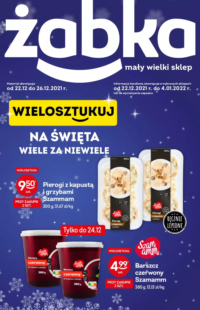 Gazetka promocyjna Żabka - ważna 22.12.2021 do 04.01.2022 - strona 1 - produkty: Kapustą, Pierogi