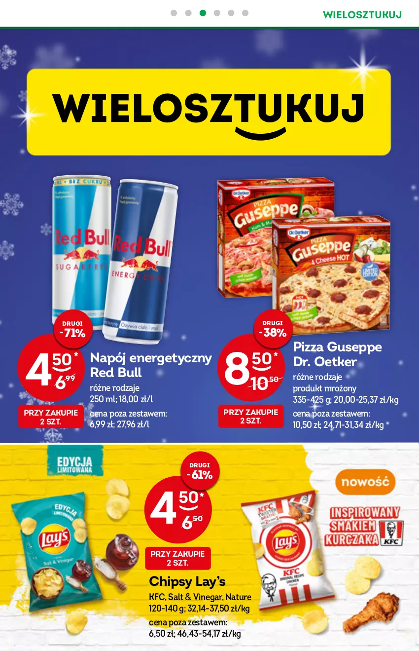 Gazetka promocyjna Żabka - ważna 22.12.2021 do 04.01.2022 - strona 14 - produkty: Chipsy, Dr. Oetker, Lay’s, Napój, Napój energetyczny, Pizza, Red Bull