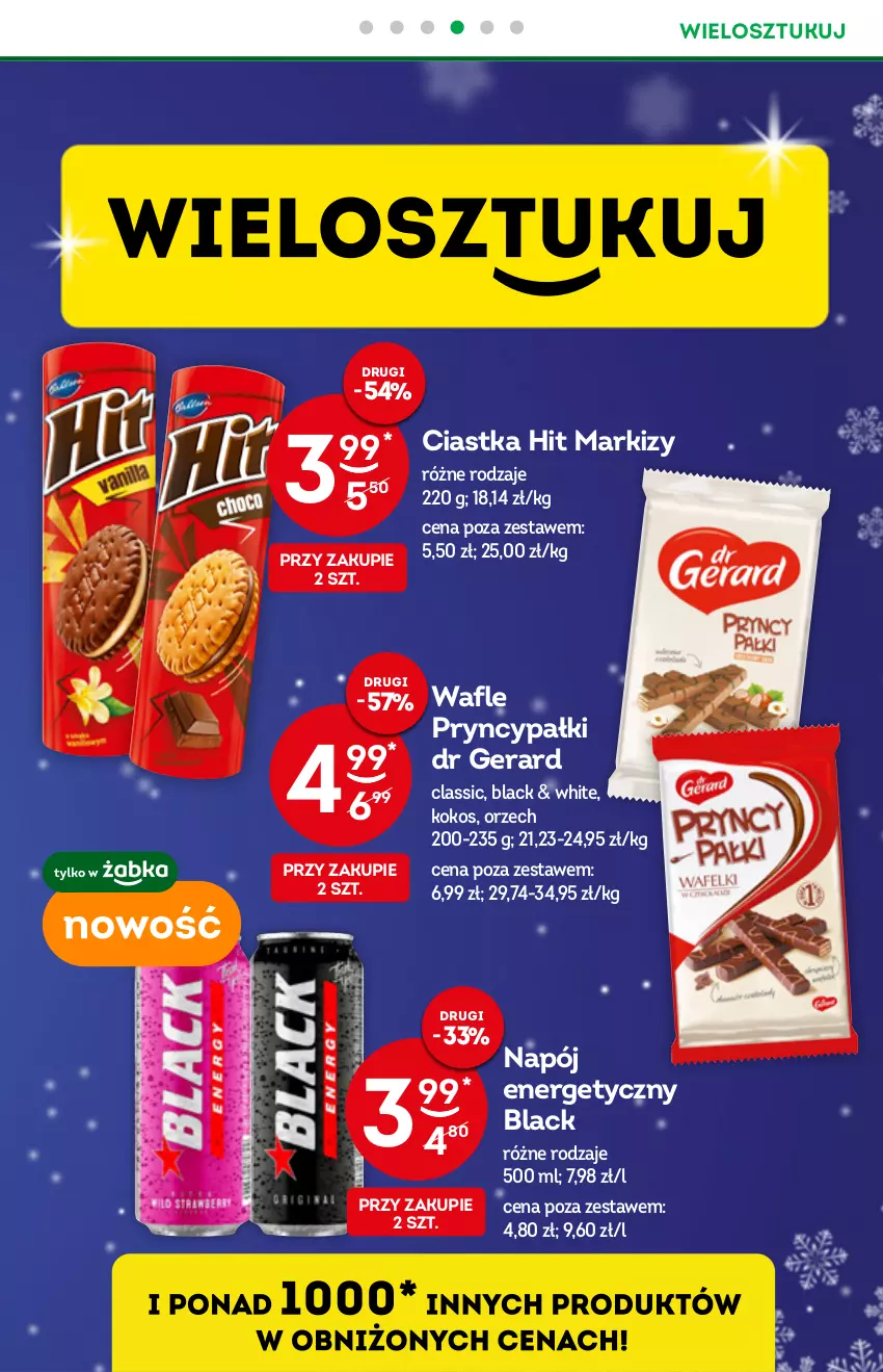 Gazetka promocyjna Żabka - ważna 22.12.2021 do 04.01.2022 - strona 15 - produkty: Ciastka, Dr Gerard, Kokos, Lack, Napój, Napój energetyczny, Wafle