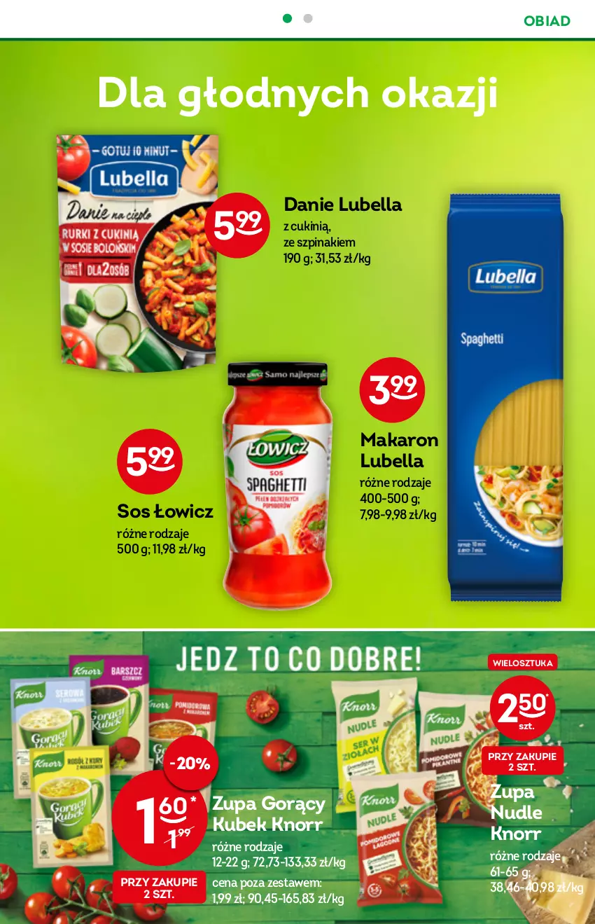 Gazetka promocyjna Żabka - ważna 22.12.2021 do 04.01.2022 - strona 46 - produkty: Bell, Bella, Knorr, Kubek, Lubella, Makaron, Sos, Szpinak, Zupa