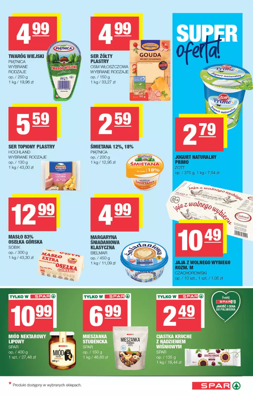 Gazetka promocyjna Spar - Spar - ważna 03.11 do 13.11.2025 - strona 3 - produkty: Ciastka, Danio, Gouda, Hochland, Margaryna, Masło, Miód, Nektar, Piątnica, Ser, Ser topiony, Top, Twaróg