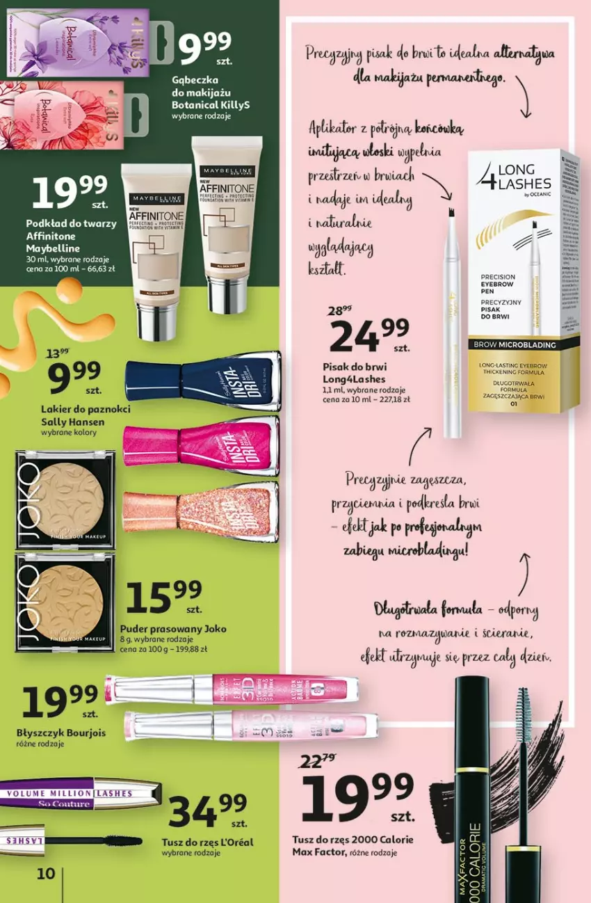 Gazetka promocyjna Auchan - Piękno z natury Hipermarkety - ważna 26.02 do 03.03.2021 - strona 10 - produkty: Bell, Bourjois, Fa, Killys, Lakier, Lakier do paznokci, Lion, Makijaż, Max Factor, Maybelline, Podkład, Podkład do twarzy, Por, Puder, Puder prasowany, Sally Hansen, Tusz