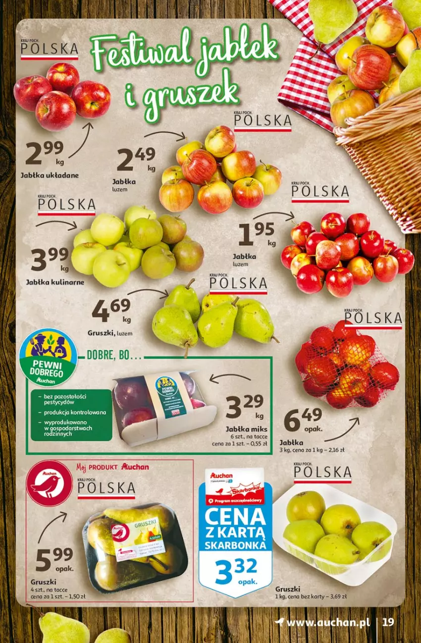 Gazetka promocyjna Auchan - Piękno z natury Hipermarkety - ważna 26.02 do 03.03.2021 - strona 19 - produkty: Gruszki, Jabłka, LG