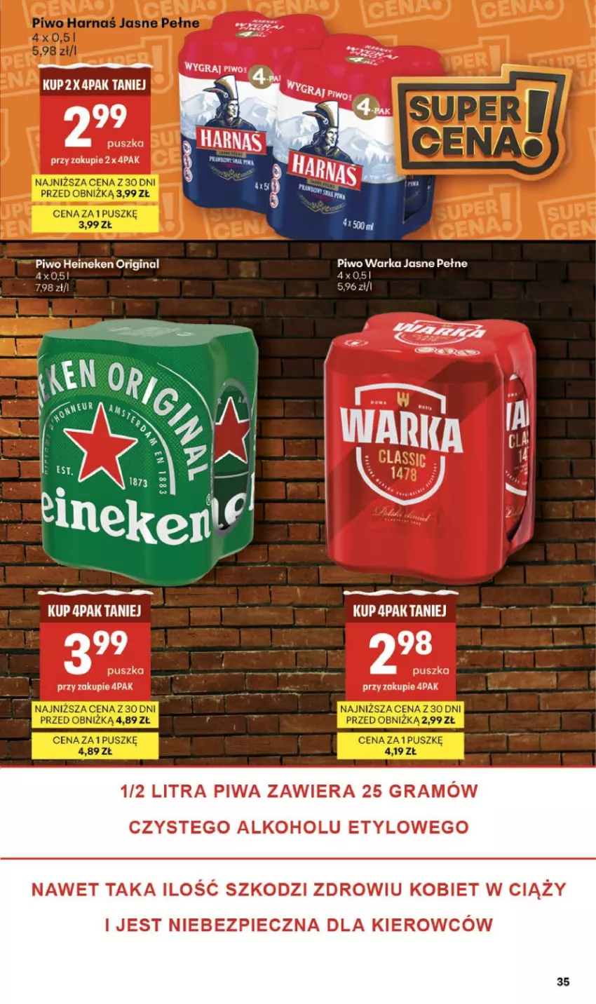 Gazetka promocyjna Delikatesy Centrum - Franczyza DC05 Czwartek - ważna 29.01 do 04.02.2026 - strona 35 - produkty: Gin, Gra, Heineken, Piec, Piwa, Piwo