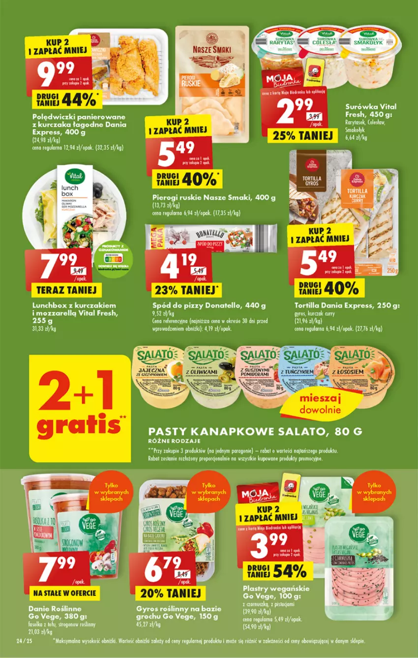 Gazetka promocyjna Biedronka - Gazetka - Biedronka.pl - ważna 09.01 do 14.01.2023 - strona 24 - produkty: Groch, Gyros, Kurczak, Polędwiczki panierowane, Sok, Sony, Spód do pizzy, Surówka