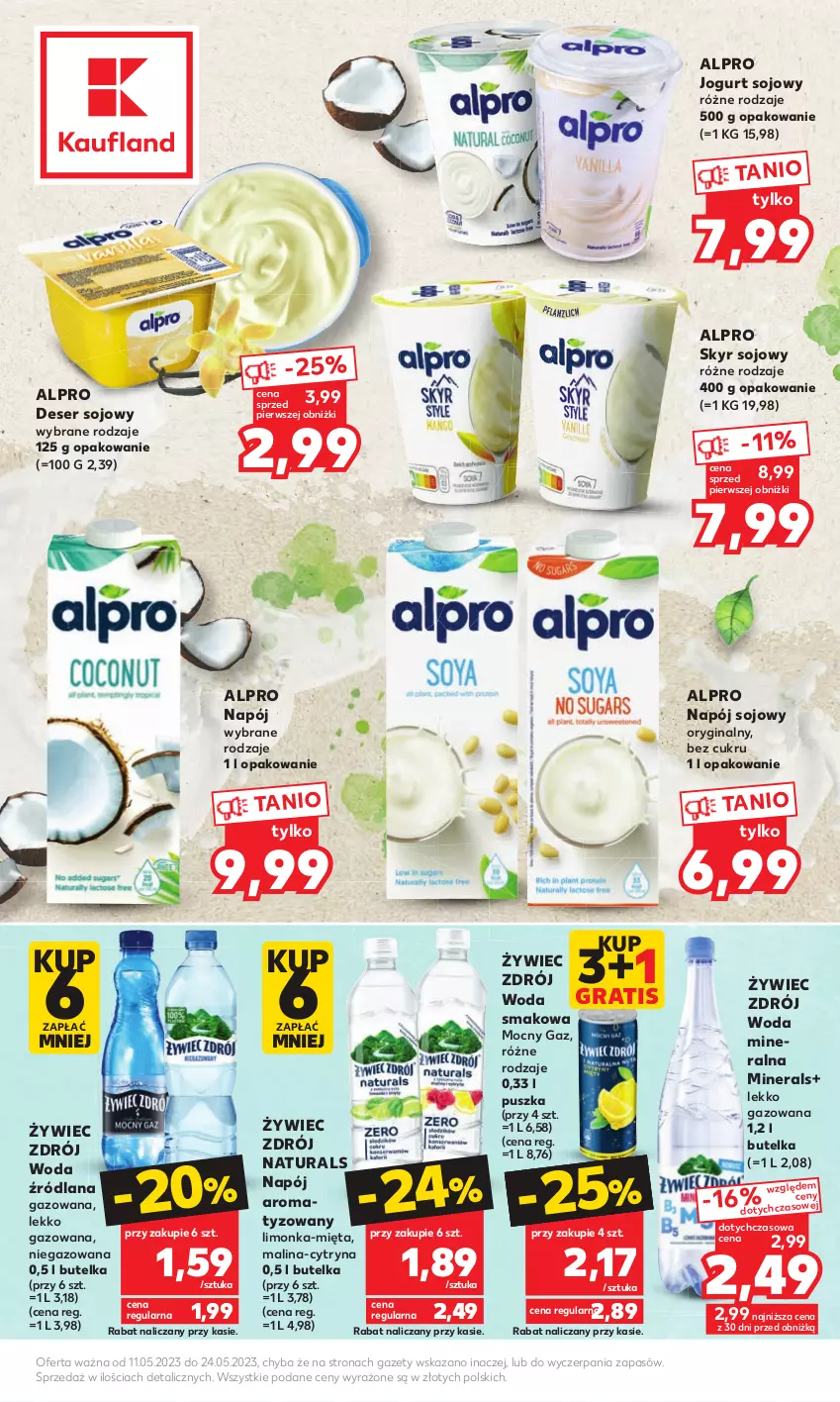 Gazetka promocyjna Kaufland - Kaufland - ważna 11.05 do 24.05.2023 - strona 2 - produkty: Alpro, Danone, Deser, Gin, Gra, Jogurt, LANA, Limonka, Mięta, Napój, Ser, Woda, Woda mineralna