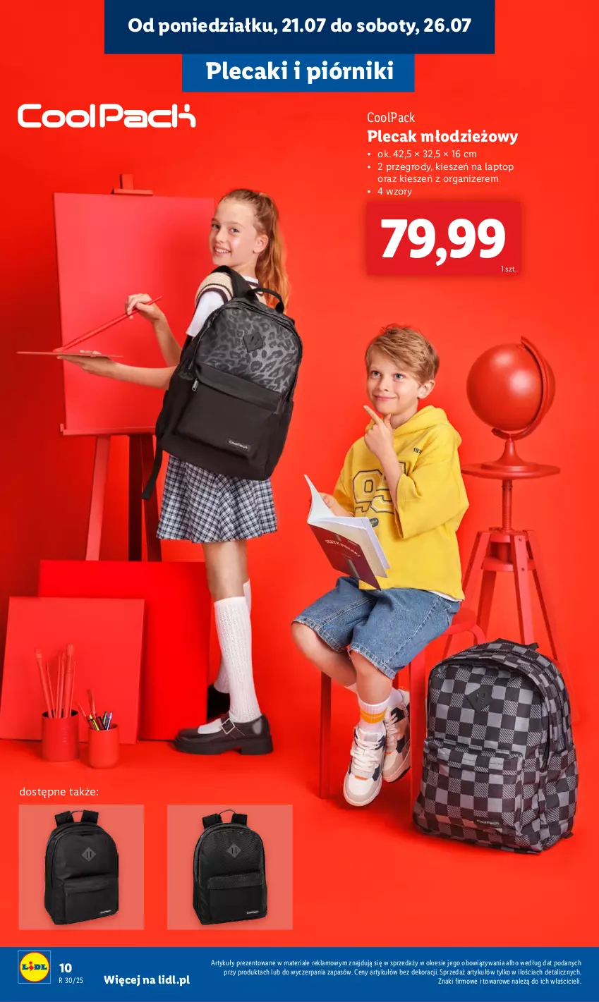 Gazetka promocyjna Lidl - KATALOG GOTOWI DO SZKOŁY - ważna 21.07 do 30.08.2025 - strona 12 - produkty: Organizer, Piórnik, Plecak, Top