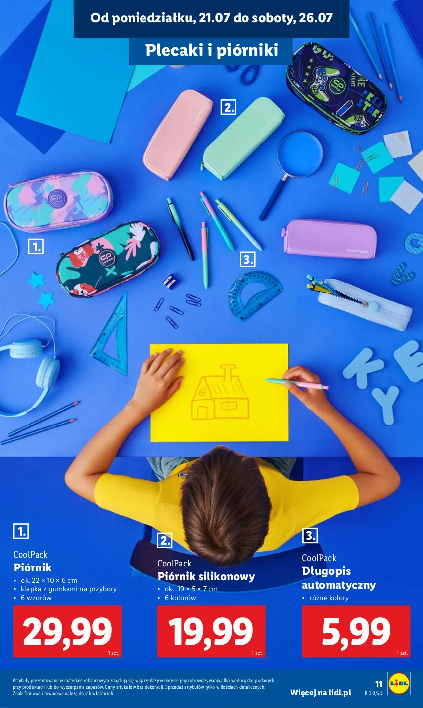 Gazetka promocyjna Lidl - KATALOG GOTOWI DO SZKOŁY - ważna 21.07 do 30.08.2025 - strona 13 - produkty: Długopis, Piórnik, Plecak