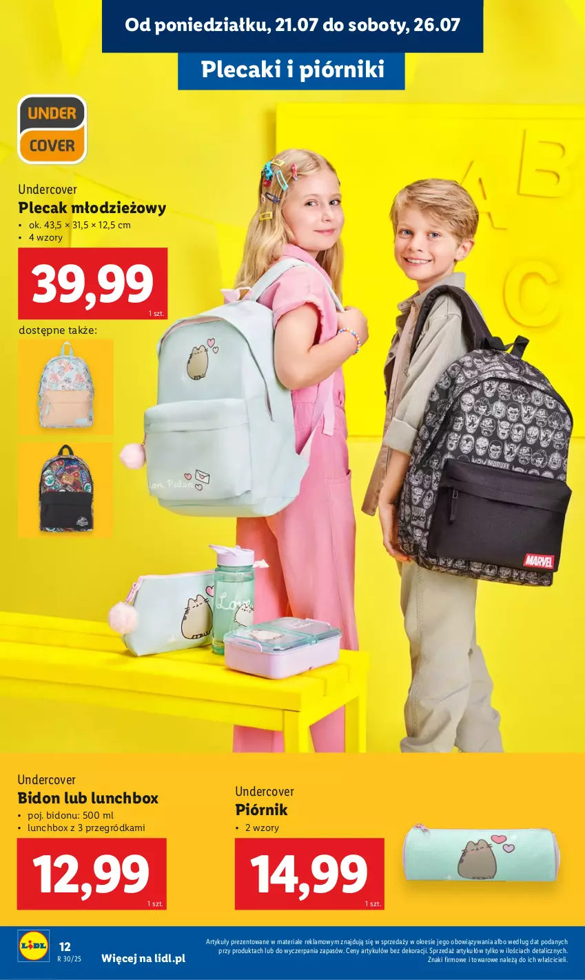 Gazetka promocyjna Lidl - KATALOG GOTOWI DO SZKOŁY - ważna 21.07 do 30.08.2025 - strona 14 - produkty: Piórnik, Plecak