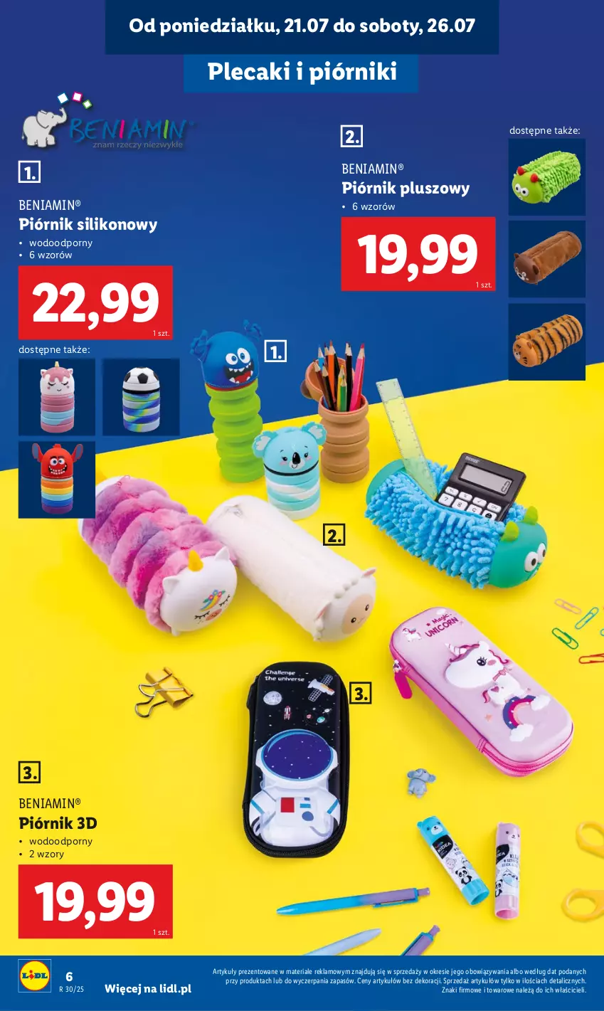 Gazetka promocyjna Lidl - KATALOG GOTOWI DO SZKOŁY - ważna 21.07 do 30.08.2025 - strona 8 - produkty: Piórnik, Plecak, Por