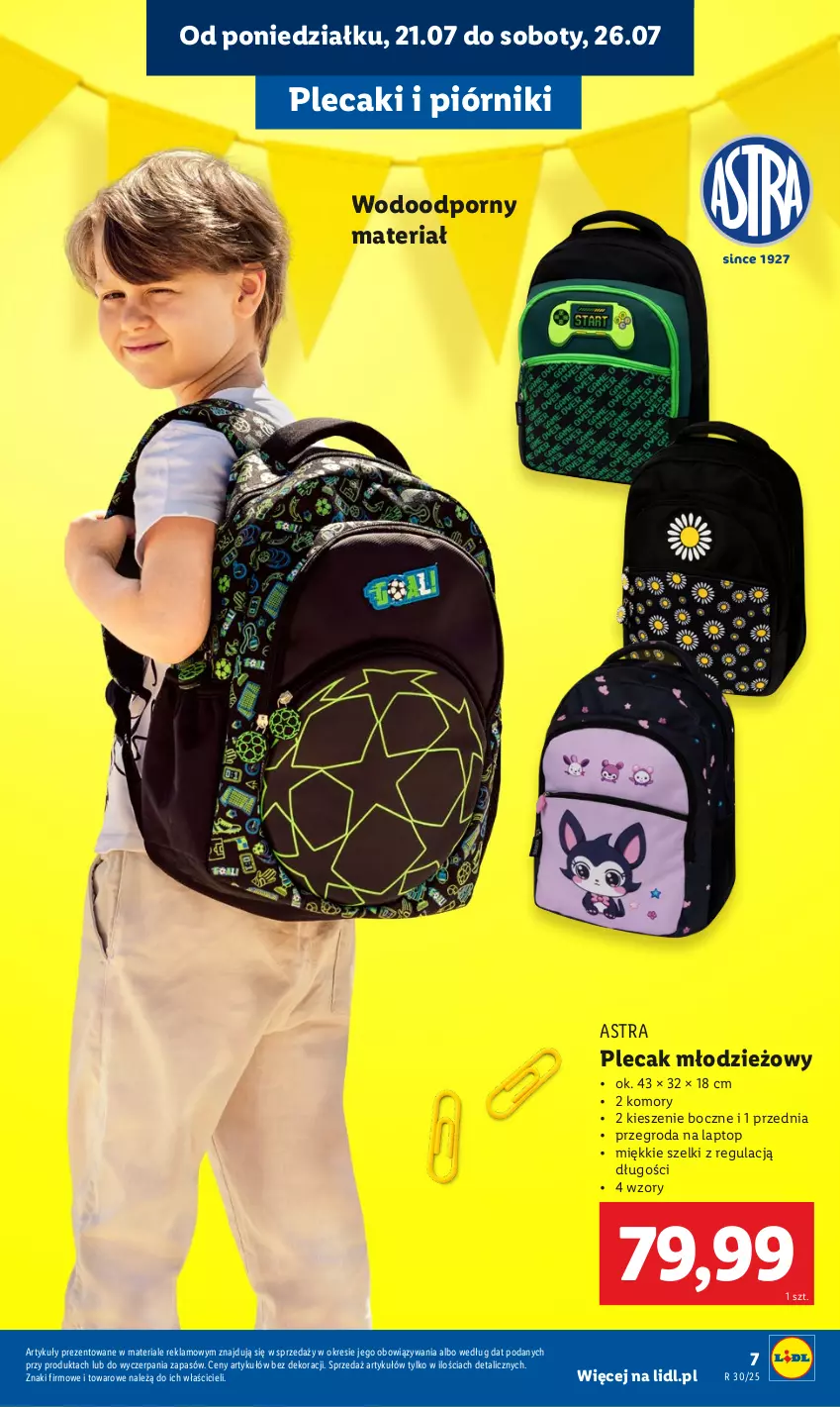 Gazetka promocyjna Lidl - KATALOG GOTOWI DO SZKOŁY - ważna 21.07 do 30.08.2025 - strona 9 - produkty: Piórnik, Plecak, Por, Top