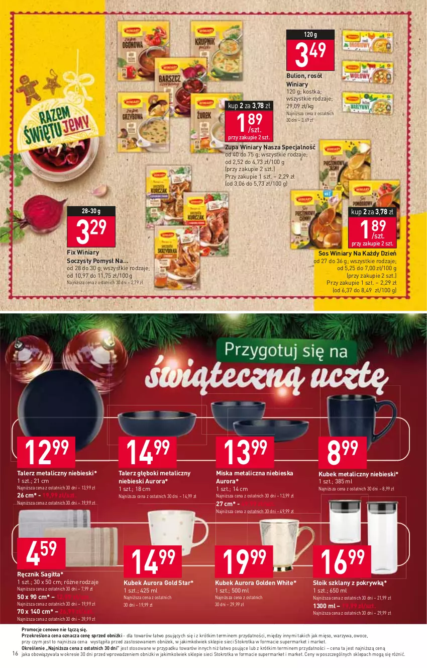 Gazetka promocyjna Stokrotka - Market - ważna 14.12 do 20.12.2023 - strona 17 - produkty: Bulion, Kubek, Lion, Mięso, Miska, Owoce, Ręcznik, Rosół, Sos, Talerz, Talerz głęboki, Warzywa, Winiary, Zupa