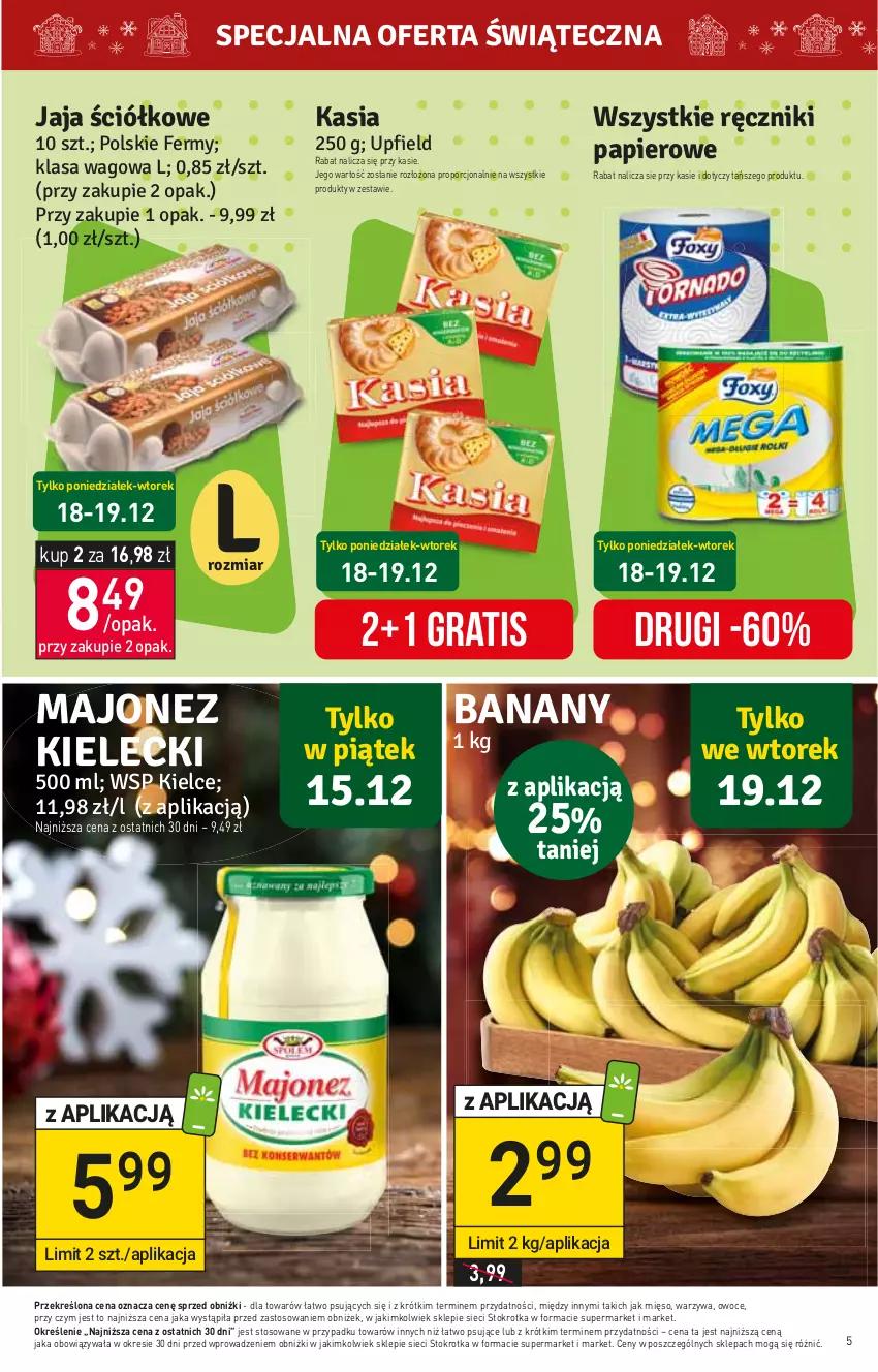 Gazetka promocyjna Stokrotka - Market - ważna 14.12 do 20.12.2023 - strona 5 - produkty: Gra, Mięso, Owoce, Papier, Por, Warzywa