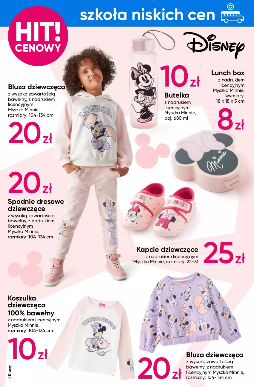 Gazetka promocyjna Pepco - Disney – Marvel - ważna 15.08 do 21.08.2024 - strona 2 - produkty: Bluza, Bluza z kapturem, Disney, Dres, Kapcie, Kosz, Koszulka, Lunch box, Minnie, Mysz, Sok, Spodnie, Spodnie dresowe, Top