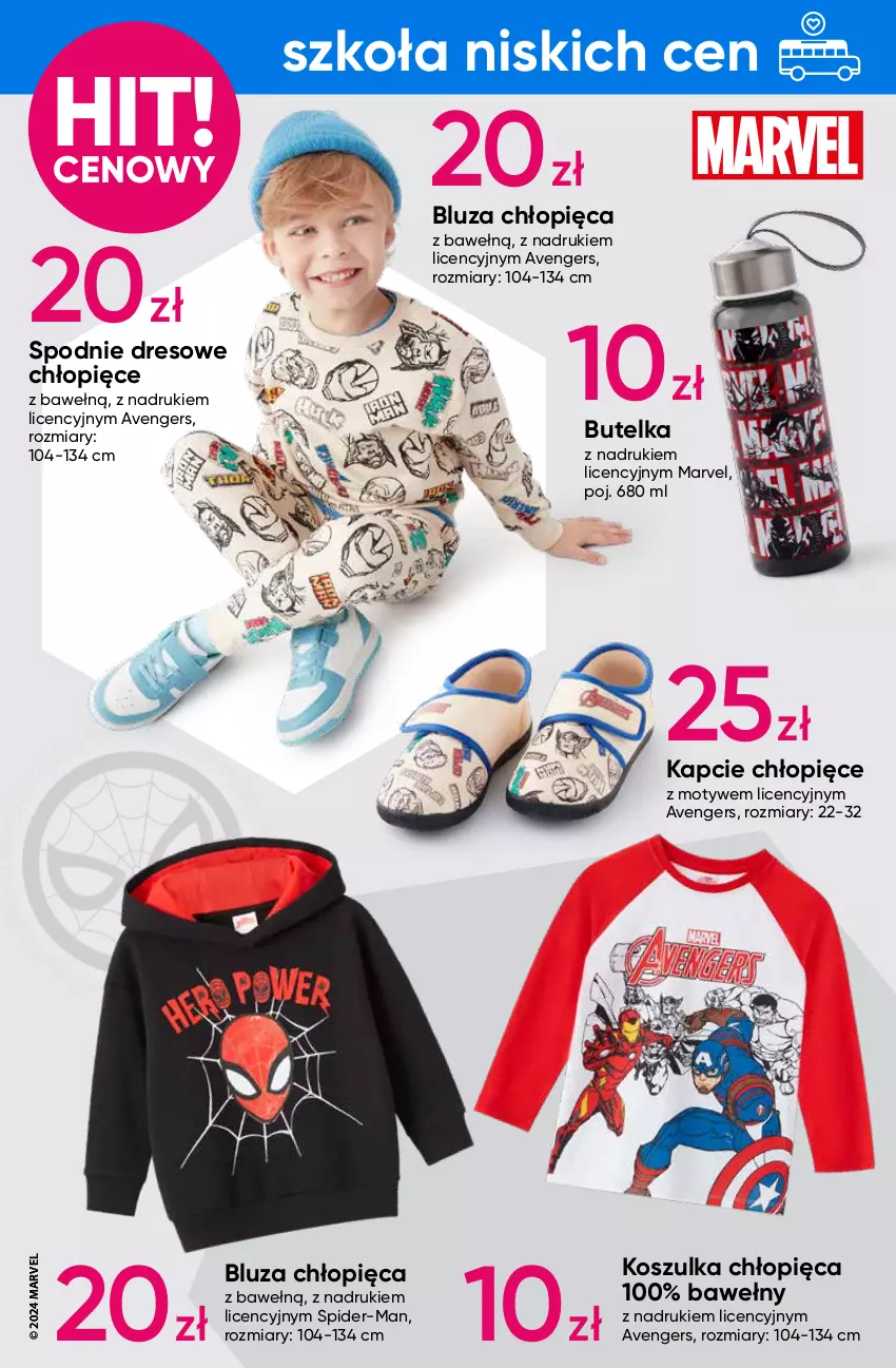 Gazetka promocyjna Pepco - Disney – Marvel - ważna 15.08 do 21.08.2024 - strona 6 - produkty: Avengers, Bluza, Dres, Kapcie, Kosz, Koszulka, Kubek, Ser, Serek, Spodnie, Spodnie dresowe, Top