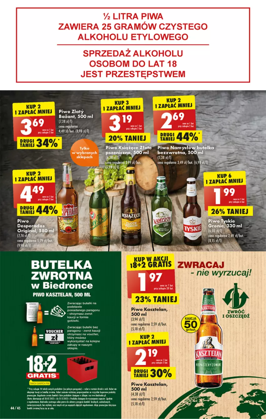 Gazetka promocyjna Biedronka - W tym tygodniu  P - ważna 21.11 do 26.11.2022 - strona 44 - produkty: Dron, Fa, Gra, Kasztelan, Książęce, LG, Piwo, Waga