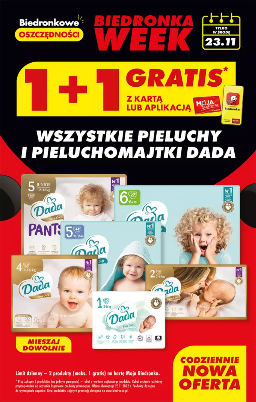 Gazetka promocyjna Biedronka - W tym tygodniu  P - ważna 21.11 do 26.11.2022 - strona 7 - produkty: Dada, Dron, Majtki, Pieluchomajtki, Pieluchy