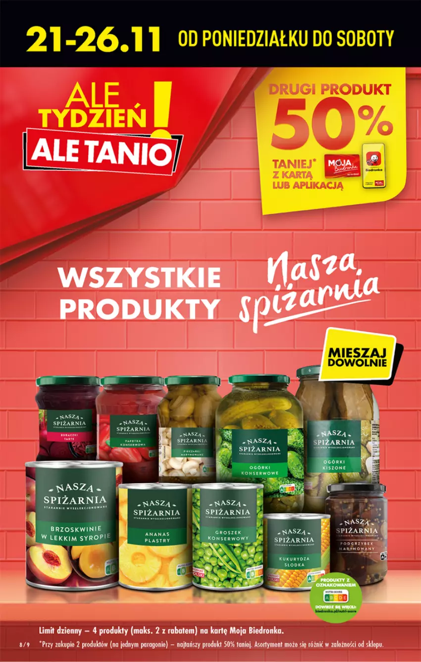 Gazetka promocyjna Biedronka - W tym tygodniu  P - ważna 21.11 do 26.11.2022 - strona 8 - produkty: Brzoskwinie, Dron, Kukurydza, Sól