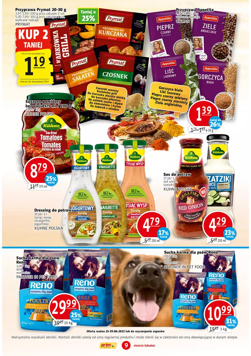 Gazetka promocyjna Prim Market - ważna 23.06 do 29.06.2022 - strona 9 - produkty: Dres, Drób, Jogurt, LG, Olej, Pieprz, Pomidory, Prymat, Sok, Wanna