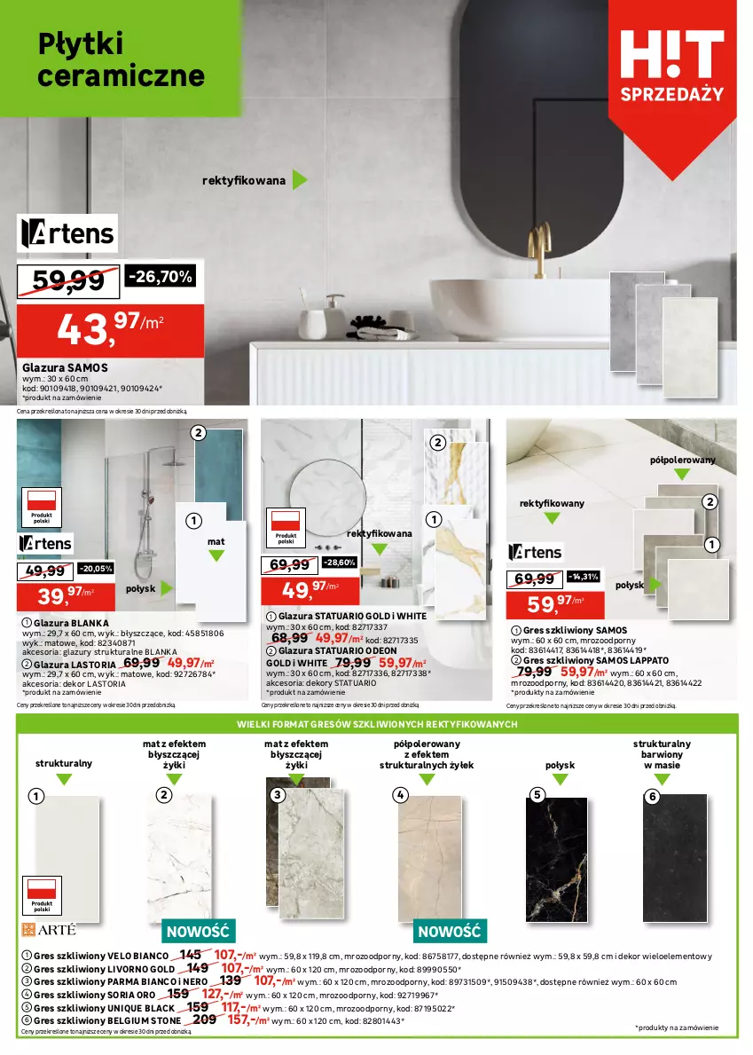 Gazetka promocyjna Leroy Merlin - Gazetka Leroy Merlin - ważna 04.06 do 24.06.2025 - strona 16 - produkty: Astor, Glazura, Gres, Gres szkliwiony, Lack, Lazur, LG, Por