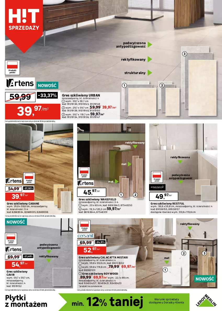 Gazetka promocyjna Leroy Merlin - Gazetka Leroy Merlin - ważna 04.06 do 24.06.2025 - strona 17 - produkty: Astor, Glazura, Gres, Gres szkliwiony, Lack, Lazur, LG, Por
