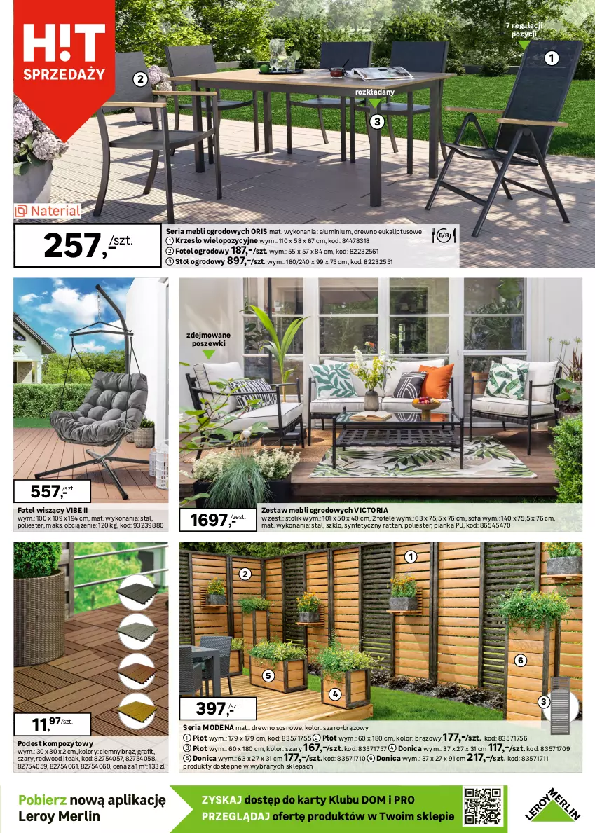 Gazetka promocyjna Leroy Merlin - Gazetka Leroy Merlin - ważna 04.06 do 24.06.2025 - strona 5 - produkty: Fa, Fotel, Gra, Grill, Grill gazowy, Kasza, Kosiarka, Kosiarka spalinowa z napędem, Kosz, Krzesło, Noż, Nożyce, Ogród, Ser, Sofa, Sos, Stół, Stolik, Termometr