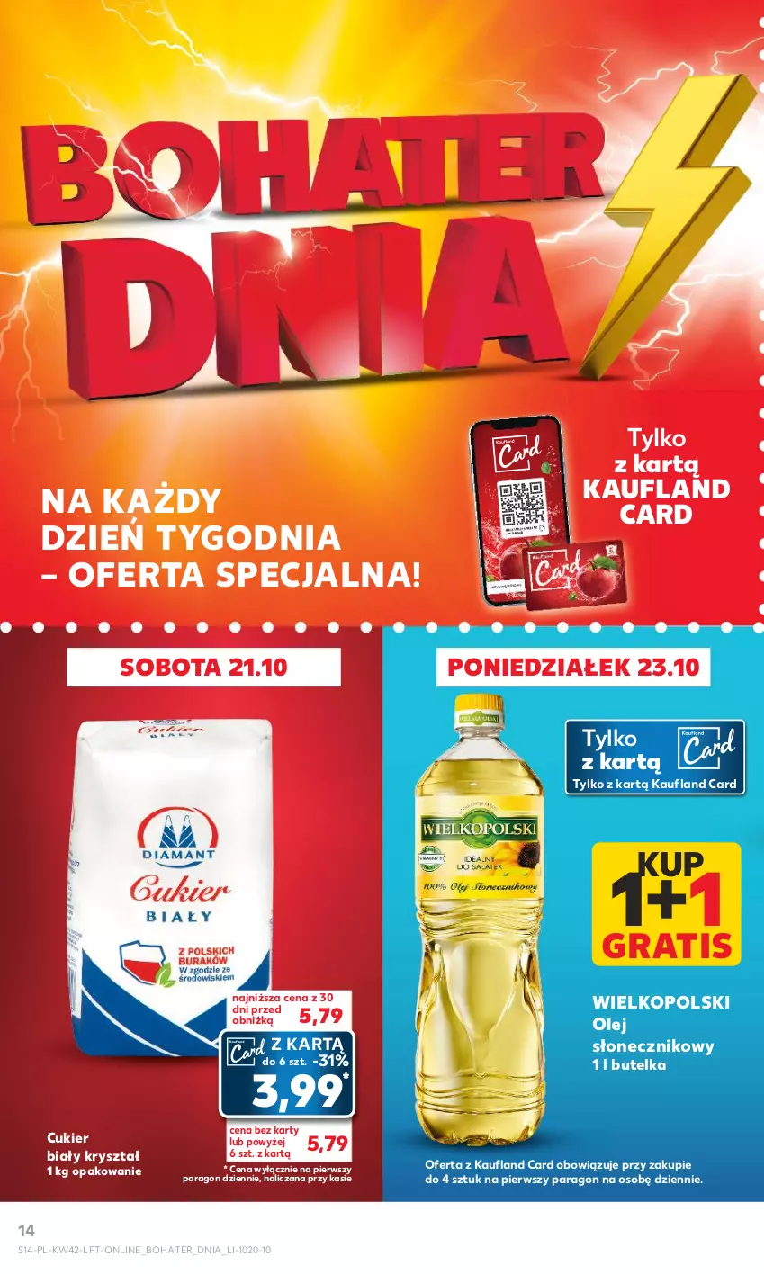 Gazetka promocyjna Kaufland - Gazetka tygodnia - ważna 19.10 do 25.10.2023 - strona 14 - produkty: Cukier, Gra, Olej, Olej słonecznikowy