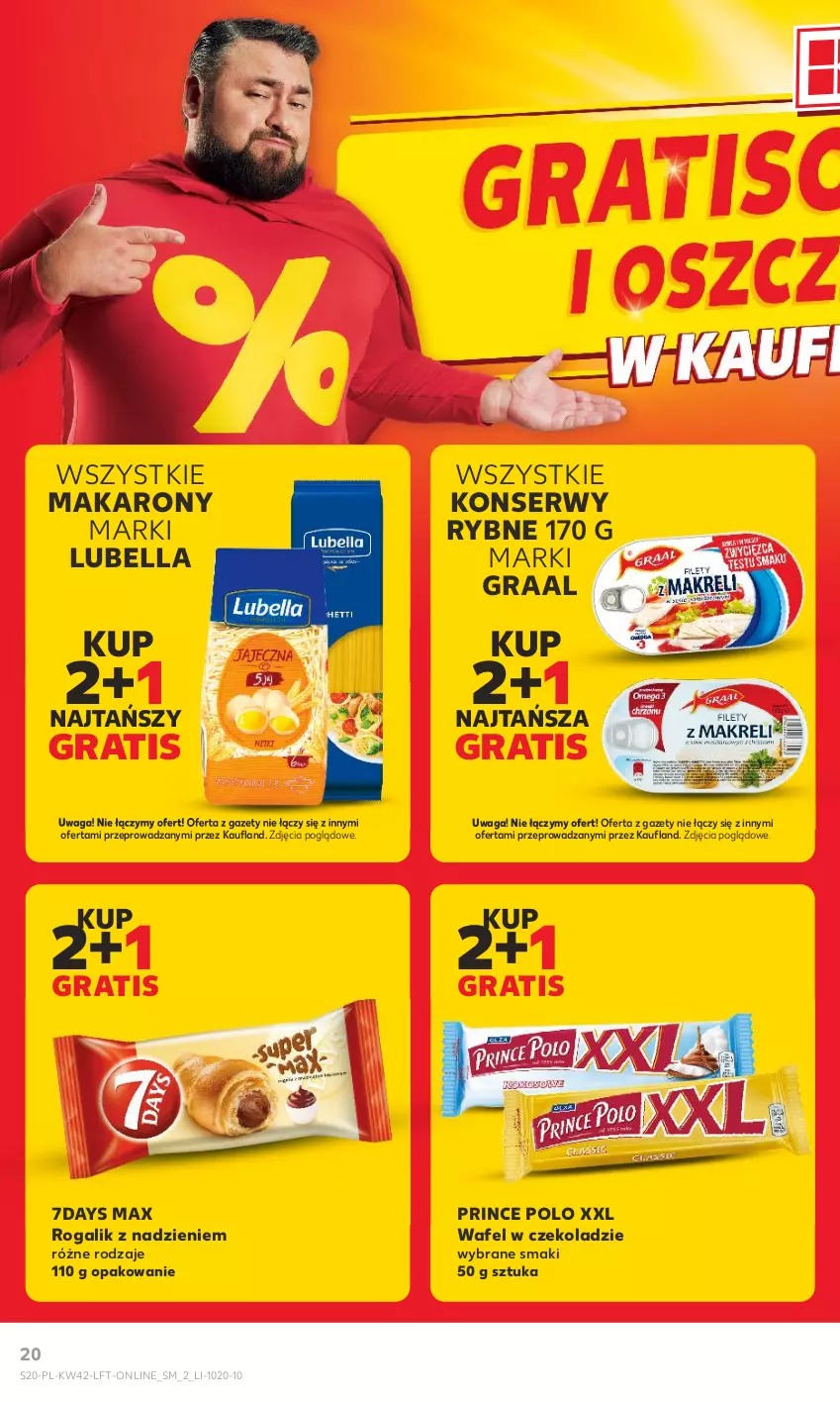 Gazetka promocyjna Kaufland - Gazetka tygodnia - ważna 19.10 do 25.10.2023 - strona 20 - produkty: Bell, Bella, Gra, Graal, Lubella, Makaron, Prince Polo, Rogal, Ser, Waga