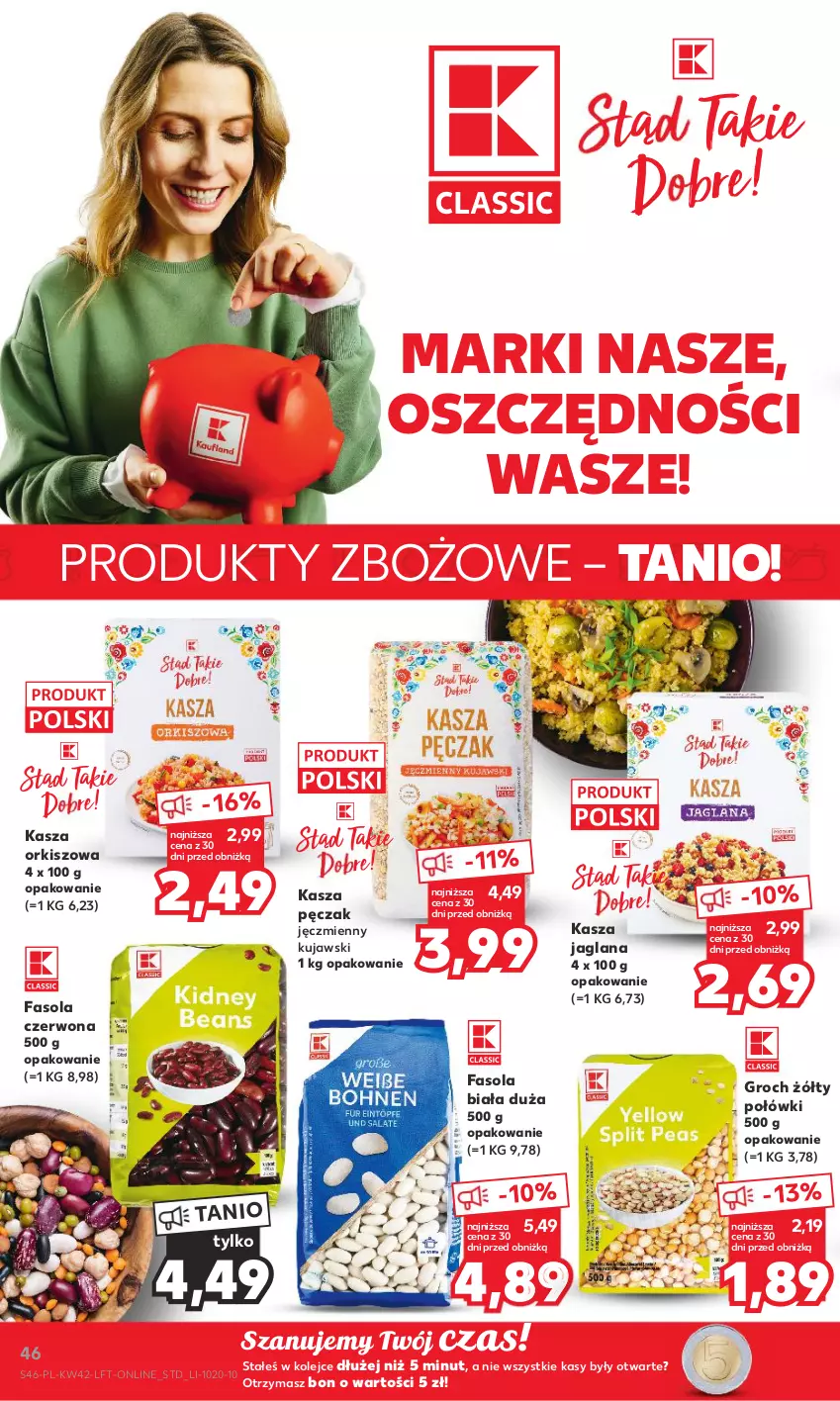 Gazetka promocyjna Kaufland - Gazetka tygodnia - ważna 19.10 do 25.10.2023 - strona 46 - produkty: Fa, Fasola, Groch, Kasza, Kasza jaglana, Kujawski, LANA, Olej