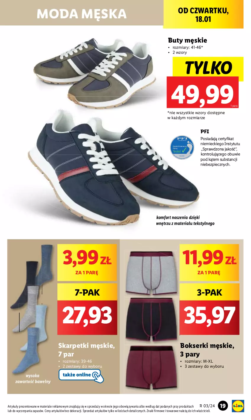 Gazetka promocyjna Lidl - GAZETKA - ważna 15.01 do 20.01.2024 - strona 21 - produkty: Moda, Obuwie, Piec, Sok