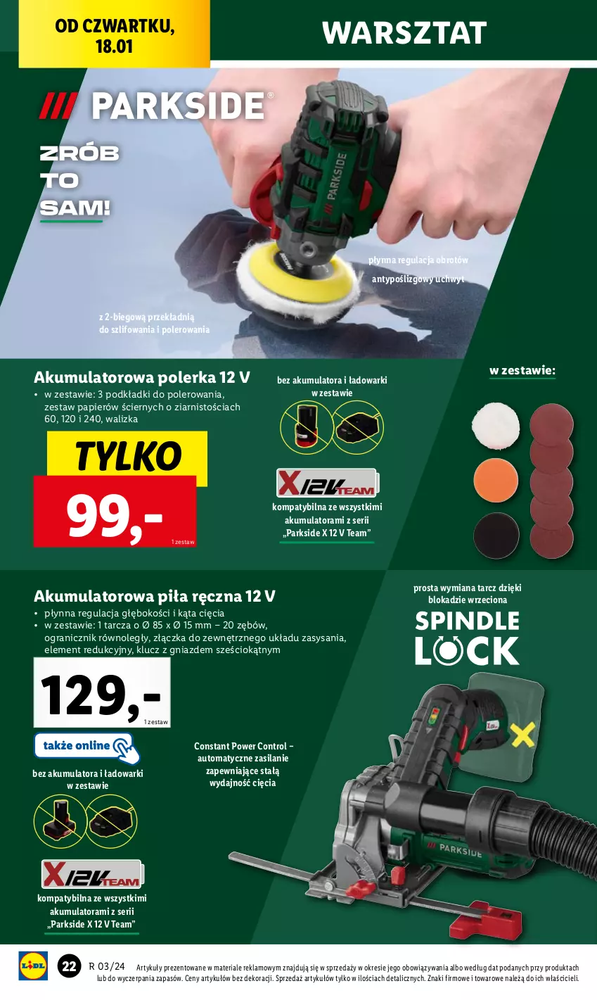 Gazetka promocyjna Lidl - GAZETKA - ważna 15.01 do 20.01.2024 - strona 26 - produkty: Akumulator, Control, Gra, Papier, Parkside, Podkład, Ser, Silan, Walizka