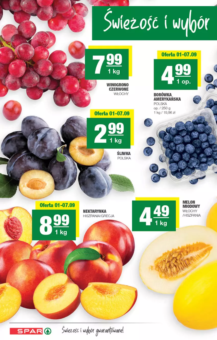 Gazetka promocyjna Spar - Eurospar - ważna 01.09 do 07.09.2021 - strona 2 - produkty: Borówka, Borówka amerykańska, Melon, Nektar, Nektarynka, Wino