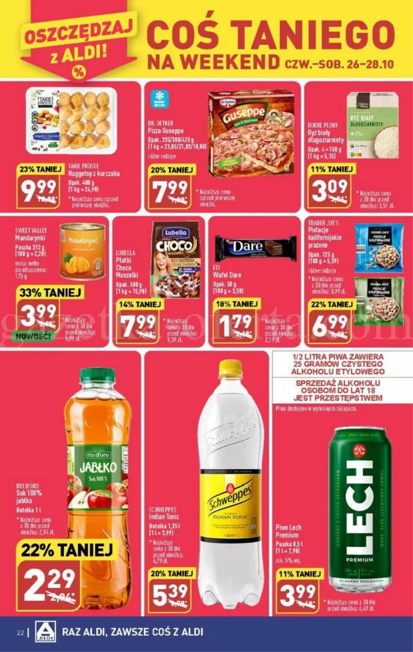 Gazetka promocyjna Aldi - ważna 23.10 do 28.10.2023 - strona 15 - produkty: Bell, Bella, Gra, Lubella, Mandarynki, Mus, Pistacje, Piwa, Pizza