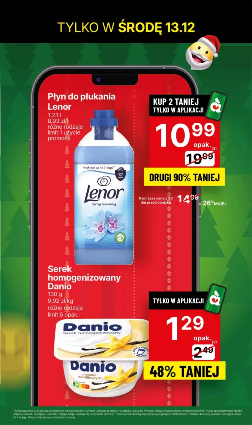 Gazetka promocyjna Delikatesy Centrum - NOWA GAZETKA Delikatesy Centrum od 11 grudnia! 11-13.12.2023 - ważna 11.12 do 13.12.2023 - strona 5 - produkty: Danio, Lenor, Płyn do płukania, Ser, Serek