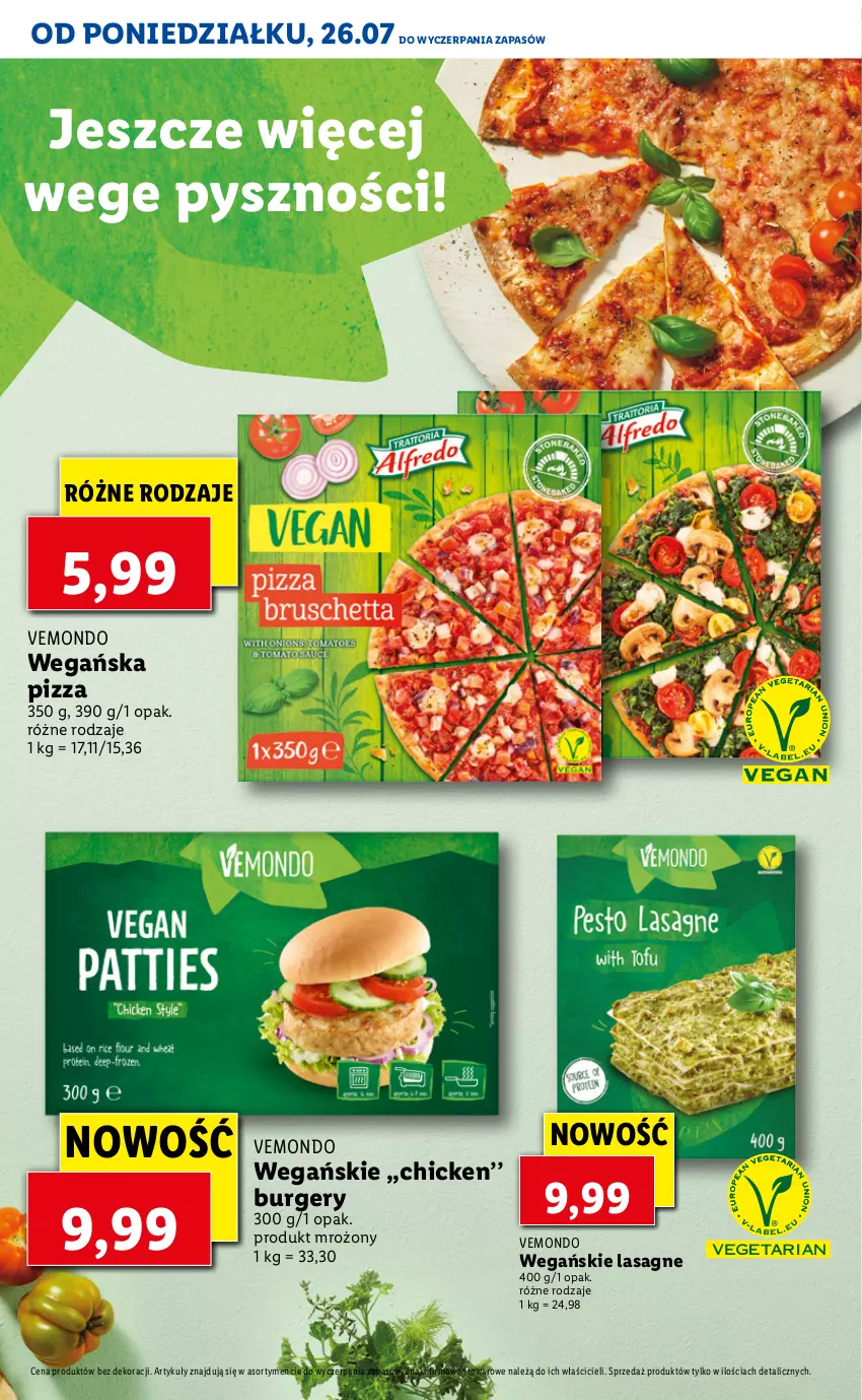 Gazetka promocyjna Lidl - KATALOG VEMONDO - ważna 26.07 do 30.07.2021 - strona 12 - produkty: Burger, Lasagne, Pizza