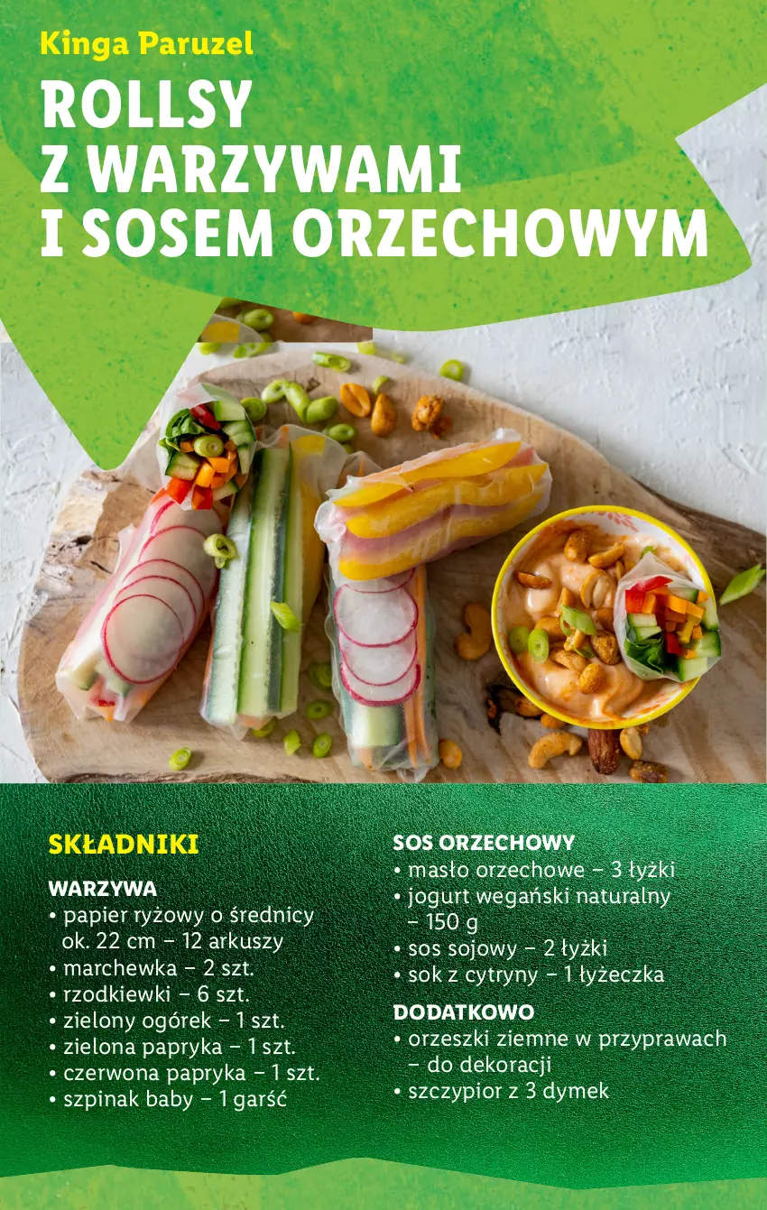 Gazetka promocyjna Lidl - KATALOG VEMONDO - ważna 26.07 do 30.07.2021 - strona 18 - produkty: Cytryny, Jogurt, Marchewka, Masło, Masło orzechowe, Ogórek, Orzeszki, Orzeszki ziemne, Papier, Papier ryżowy, Papryka, Ryż, Sok, Sos, Sos sojowy, Szpinak, Warzywa