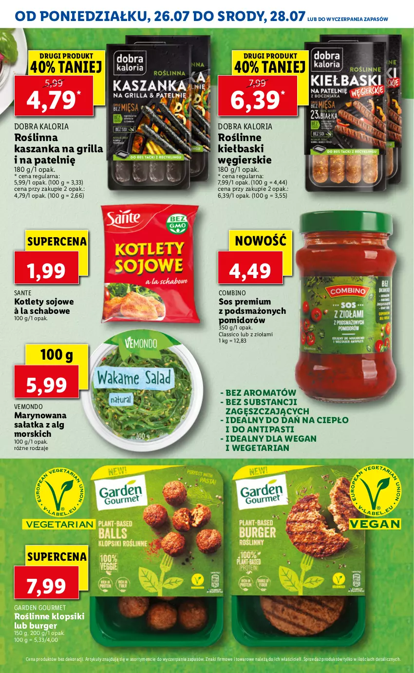 Gazetka promocyjna Lidl - KATALOG VEMONDO - ważna 26.07 do 30.07.2021 - strona 7 - produkty: Burger, Grill, Kasza, Kaszanka, Klopsiki, Kotlet, LG, Roślinne kiełbaski, Sałat, Sałatka, Sante, Sos