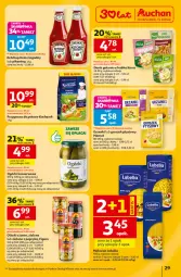 Gazetka promocyjna Auchan - Gazetka 30 Lat Hipermarket Auchan - Gazetka - ważna od 11.03 do 11.03.2026 - strona 29 - produkty: Lubella, Ketchup, Makaron, Ser, Kucharek, Oliwki, Ogórki konserwowe, Bell, Groszek ptysiowy, Spaghetti, Bella, Oliwki czarne, Heinz, Przyprawa do potraw, Groszek, Knorr, Danie gotowe, Fa