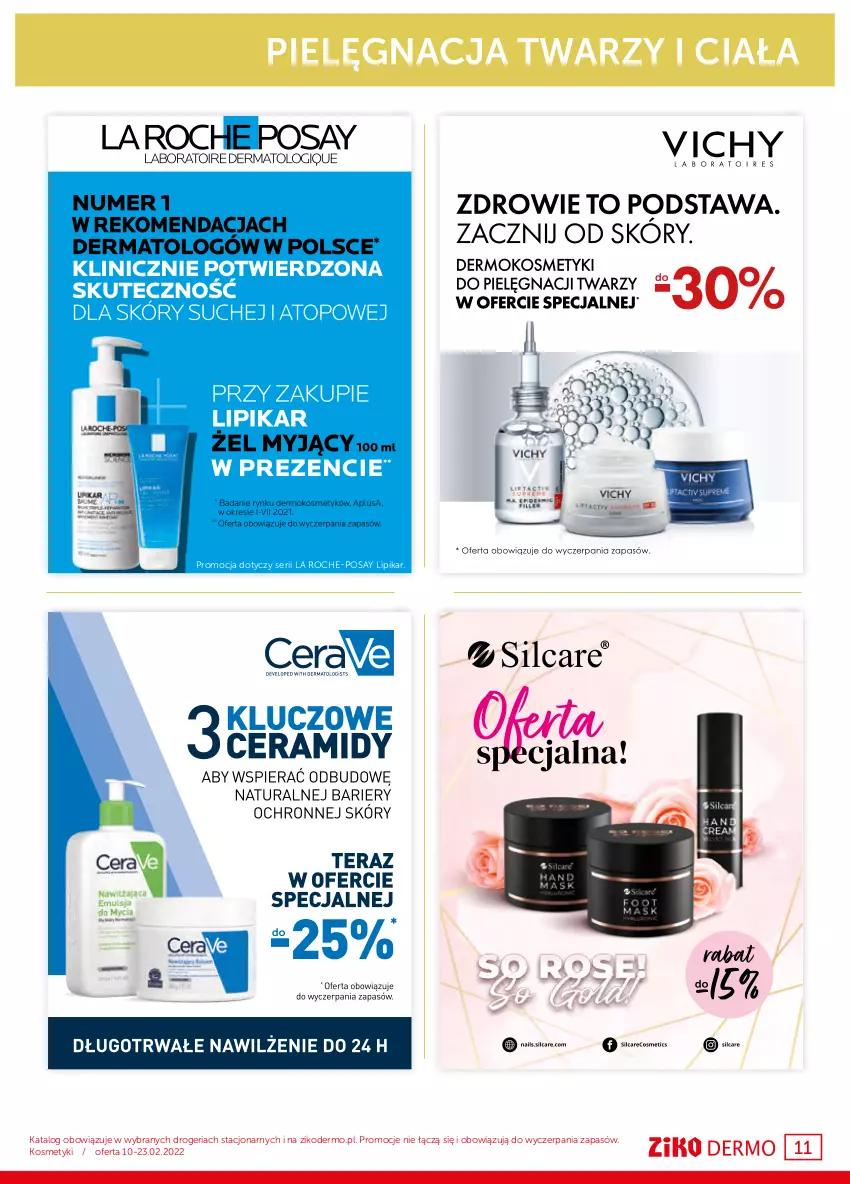 Gazetka promocyjna Ziko - 10-23.02.2022 - ważna 10.02 do 23.02.2022 - strona 11 - produkty: La Roche-Posay, Lipikar, Ser, Vichy