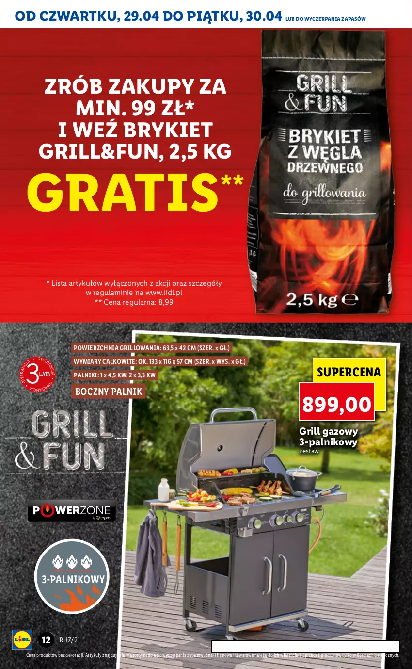 Gazetka promocyjna Lidl - GAZETKA - ważna 29.04 do 30.04.2021 - strona 12 - produkty: Gra, Grill, Grill gazowy