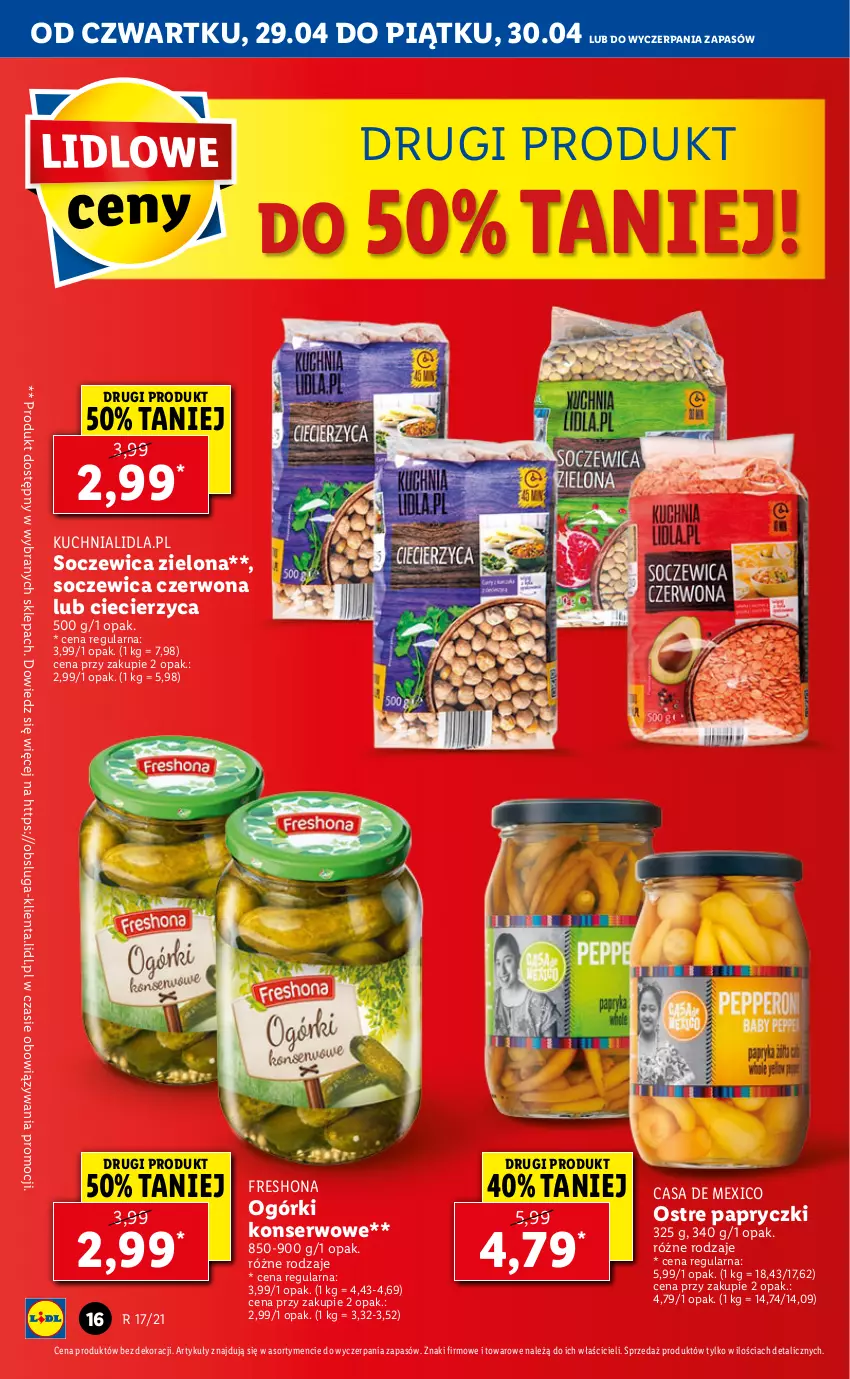 Gazetka promocyjna Lidl - GAZETKA - ważna 29.04 do 30.04.2021 - strona 16 - produkty: Kuchnia, Ogórki konserwowe, Ser