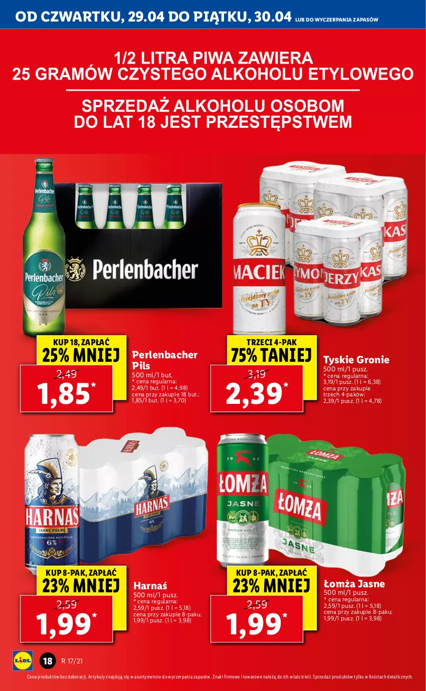 Gazetka promocyjna Lidl - GAZETKA - ważna 29.04 do 30.04.2021 - strona 18 - produkty: Harnaś, NBA, Tyskie