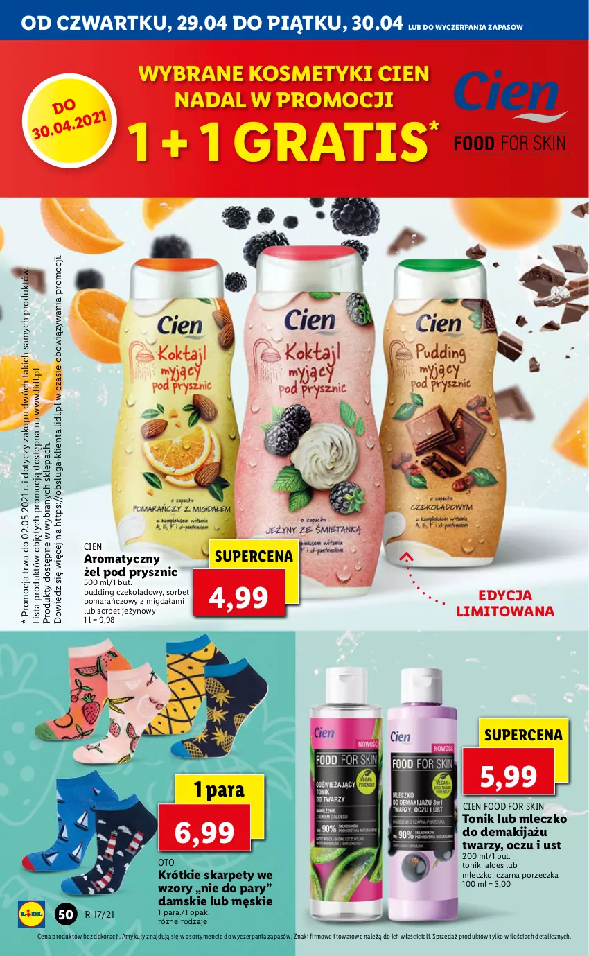 Gazetka promocyjna Lidl - GAZETKA - ważna 29.04 do 30.04.2021 - strona 50 - produkty: Gra, Karp, Makijaż, Mleczko, Por, Pudding, Tonik