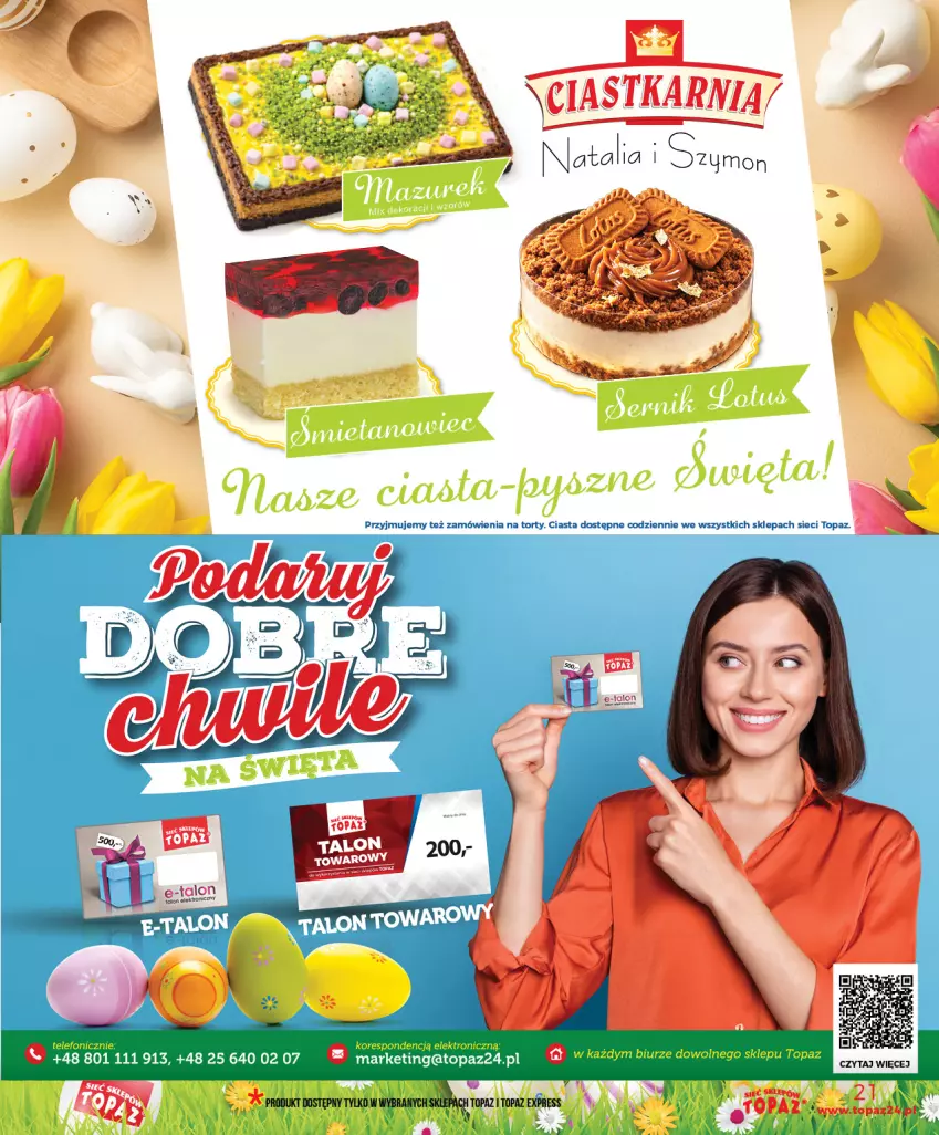 Gazetka promocyjna Topaz - Gazetka - ważna 19.03 do 25.03.2026 - strona 21 - produkty: Telefon, Top