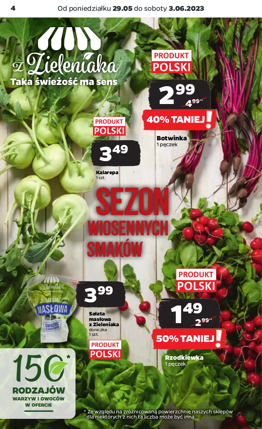 Gazetka promocyjna Netto - Artykuły spożywcze - ważna 29.05 do 03.06.2023 - strona 4 - produkty: Inka, Masło, Rzodkiewka, Sałat, Sałata masłowa