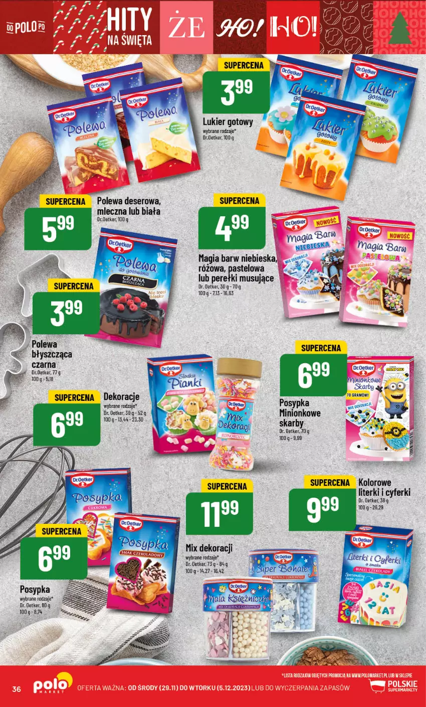 Gazetka promocyjna PoloMarket - Gazetka pomocyjna - ważna 29.11 do 05.12.2023 - strona 36 - produkty: Deser, Dr. Oetker, Gra, Mus, Ser