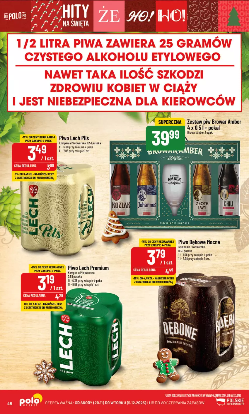 Gazetka promocyjna PoloMarket - Gazetka pomocyjna - ważna 29.11 do 05.12.2023 - strona 48 - produkty: HP, Lech Premium, Piwo